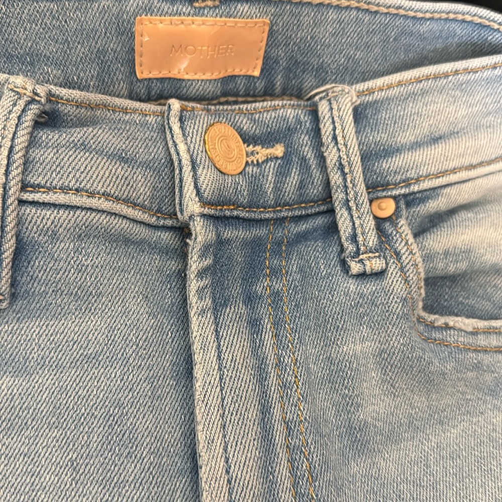Mother jeans, the insider crop step fray